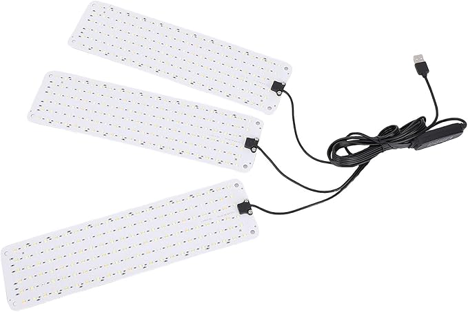 Timer Function LED Grow Lights High PPFD Full Spectrum Indoor Plant Lamp Plants 4 Heads - 16W Aluminum Material (3 Head)