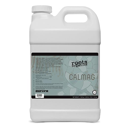 Roots Organics CalMag Liquid Plant Food &amp Fertilizer Blend for Seedlings Vegetable and Flowering Plants - Heavy Feeders &amp Fast Growers 2.5 Gallon
