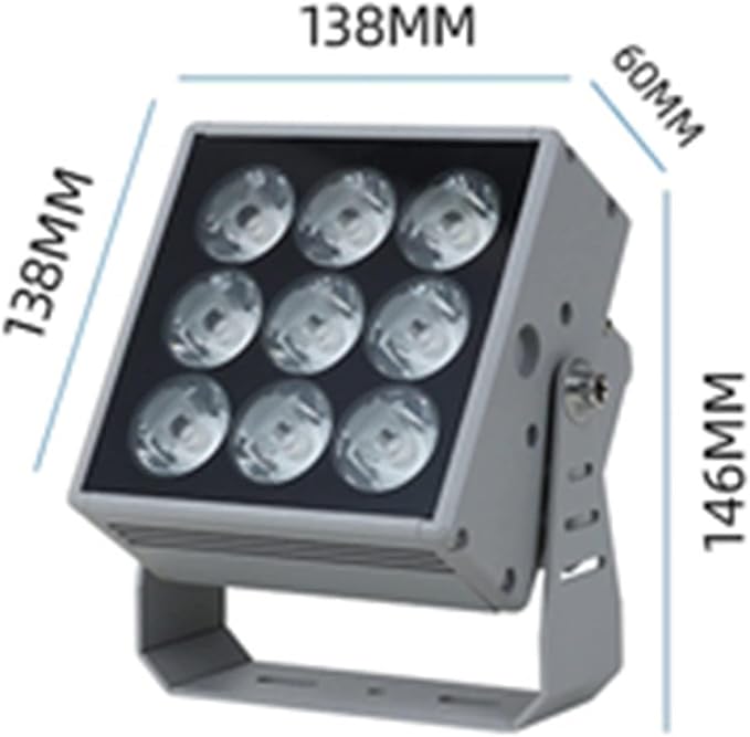 LED Garden Spotlights - IP65 Outdoor LED Floodlights 110-230V Long-Distance Ground Lighting for Buildings Hotels Villas - Waterproof Porch Beam Lights (Red)