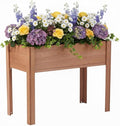 Raised Planter Box with Legs 40x20x31 Inch Wooden Garden Bed for Outdoor Plants Flowers Fruits Vegetables and Herbs