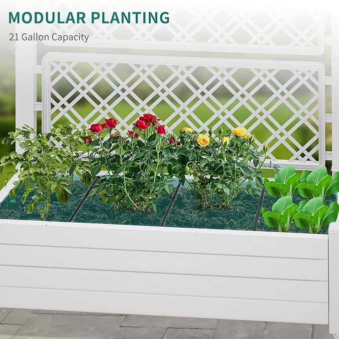 Raised Planter Boxes Outdoor 36 Tall Rot-Resistant Resin Garden Bed with Easy Assembly for Vegetables Flowers Herbs Fruits