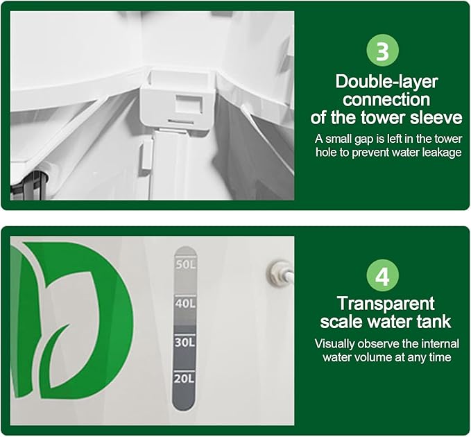 Hydroponics Growing System Aeroponic Tower Garden System Vertical Hydroponic Garden Tower for Gardening Lover for Herbs Fruits and Vegetable(120cm/47)