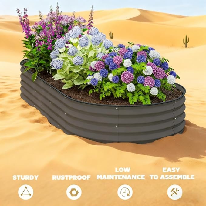 2PCS Raised Beds 7' x 3' x 1' Raised Garden Bed Set TU841