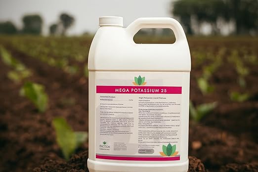Acton MEGA Potassium 25 Professional Liquid Fertilizer 1 Gallon High-Potassium Formula for Commercial Crops Fruits and Vegetables 25% Soluble Potash