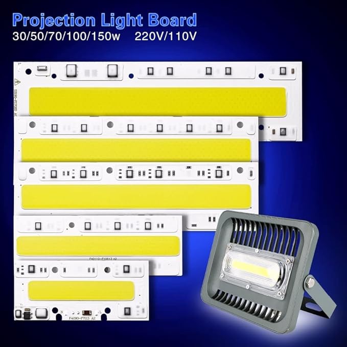 Landscape Lights DIY LED COB Chip Spotlight 30W 50W 70W 100W 150W Replacement Chip AC 220V 110V IP65 Smart IC for LED Floodlight White Warm White LED Street Lamp