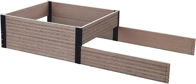 Everbloom Modular 36” Terraced Double Bed Extension (Only Used Raised Garden Bed R073638 R143638 or R0714D36)-Unlimited Possibilities for A Premium Garden Bed
