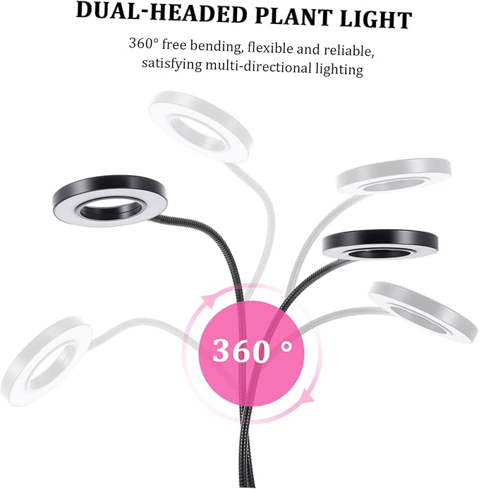 Garneck Led Grow Light Low Light House Plant Lamp for Seed Starting Indoor Growth Lamp