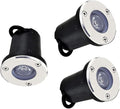 3PCS Ground LED Landscape Lamp - 1/3W Outdoor Buried Lights IP65 Waterproof Underground Buried Lamp Recessed LED Spotlight for Driveway Deck Step Villa DecoratBlue Light 3W