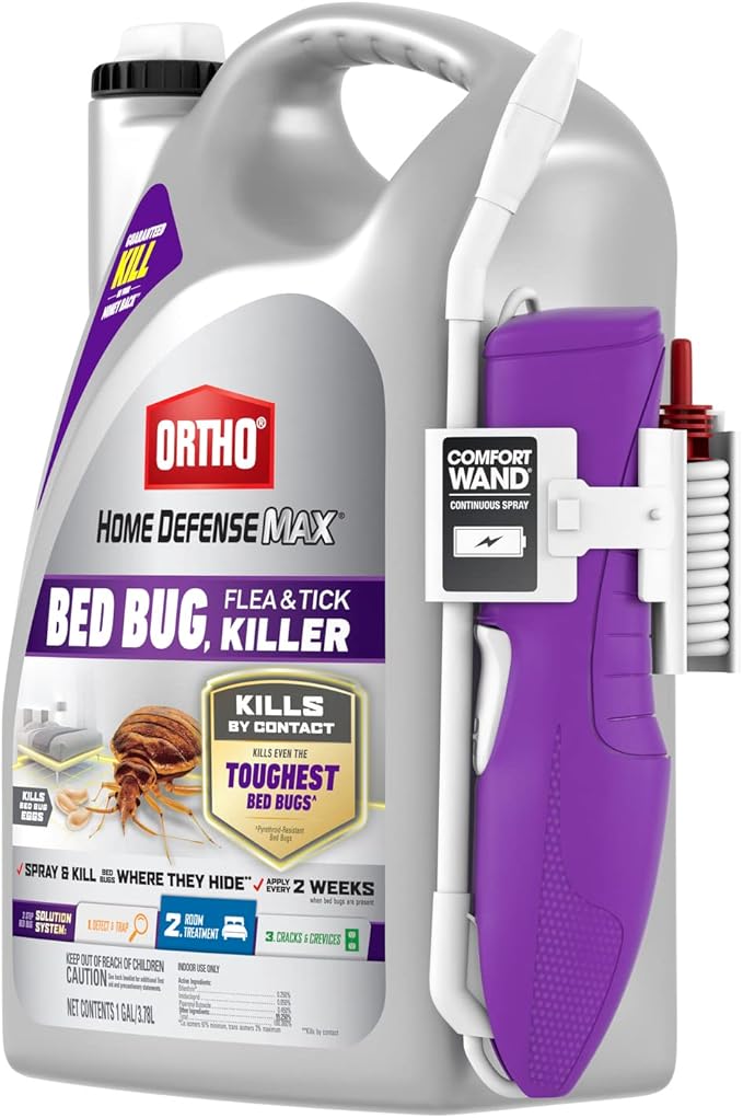 Ortho Home Defense Max Bed Bug Flea &amp Tick Killer with Comfort Wand 1 gal. (2-Pack)
