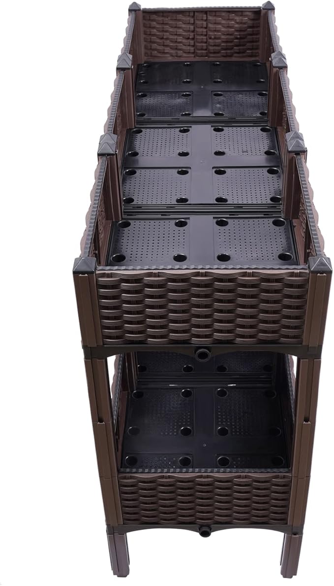 DYRABREST Raised Garden Bed Raised Garden Bed with Legs Planters for Outdoor Plants Planter Box for Indoor Outdoor Vegetables Fruits Potato Flowers Great for Outdoor Patio Deck and Balcony