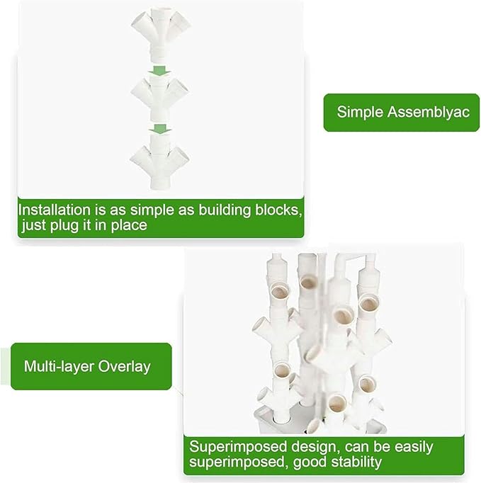 Vertical hydroponic Indoor self-Watering Planting soilless Cultivation Planting Tower aeroponic Planting kit with moisturizing Pump 45-Hole hydroponic Planting Tower