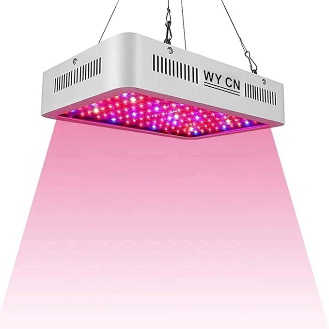 LED Grow Lights P1000 Upgraded Full Spectrum Dual Chip Grow Light with Daisy Chain Design for Hydroponic Indoor Plants Seeding Flowering Fruiting Grow Lights for Indoor Plants