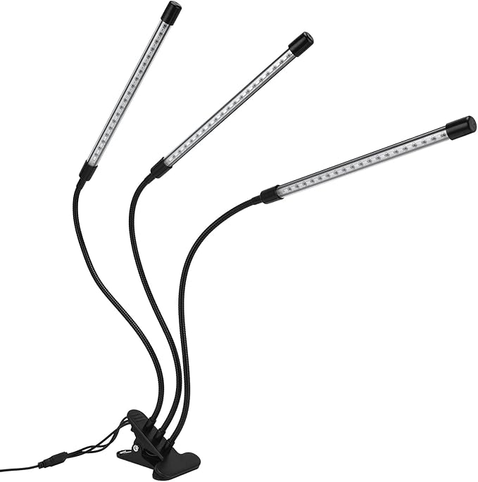 Indoor Plants Grow Light 5V USB Powered Adjustable Gooseneck Garden Lamp - Flexible 360 - Degree Design Automatic Timing Ideal for Indoor Growing