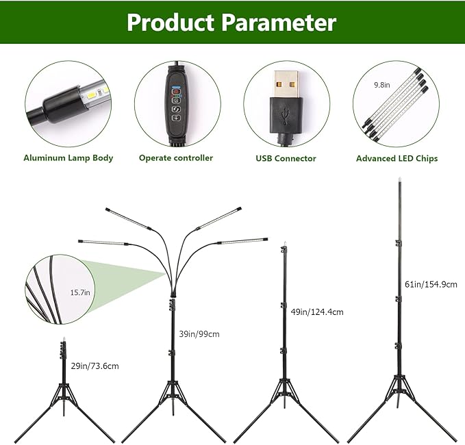 Plant Growth lamp (4 Heads)