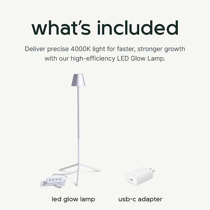 Glow Lamp – Sleek Under-Cabinet LED Grow Light for Indoor Edible Garden – Full-Spectrum System with Automatic Timer – Supports Herbs &amp Greens Home Decor &amp Gifting