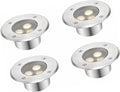Outdoor Buried Light - Ultra-thinyo Fountain Landscape Lights IP68 Waterproof Round Recessed Spotlight for Garden Pond Decorative LightingWhite AC 12V3W