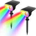 48 LEDs Solar Lighst Outdoors Landscape Spotlights Wireless Waterproof Outdoor Solar Spotlights for Yard Garden Patio Hot(2pcs Multicolor)