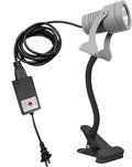 Kiven IP65 Waterproof LED Landscape Up Down Light Grey Decorative Spotlight Lamp with Plug-in Cord and Timer for Indoor Outdoor House Plants Yard LED Lawn Light (7W Cool White)