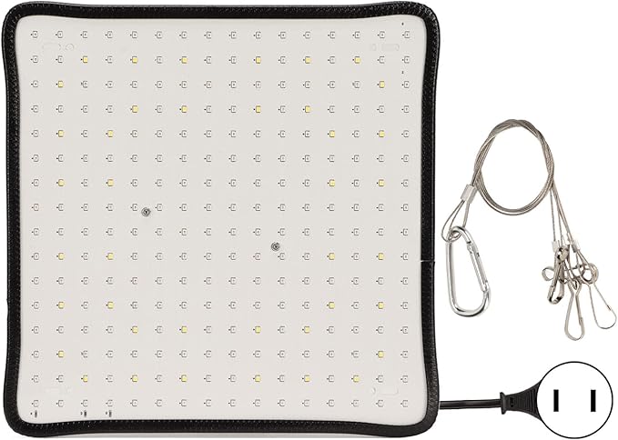 Plant Growing Lamp LED Grow Light Aluminum &amp PVC White 1000W 1162LM Indoor Use