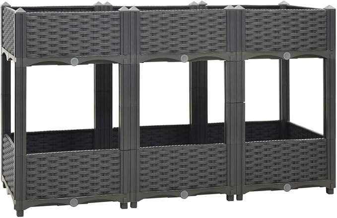 SKM Raised Bed 47.2x15.7x28 Polypropylene-04071026