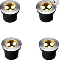 Outdoor In Ground Light 3WDiameter 4 inchesHigh Voltage 110V 120V Well LightsLandscape Lighting WireWarm White 3000KWaterproof WallPathTree SpotlightsPack of 4