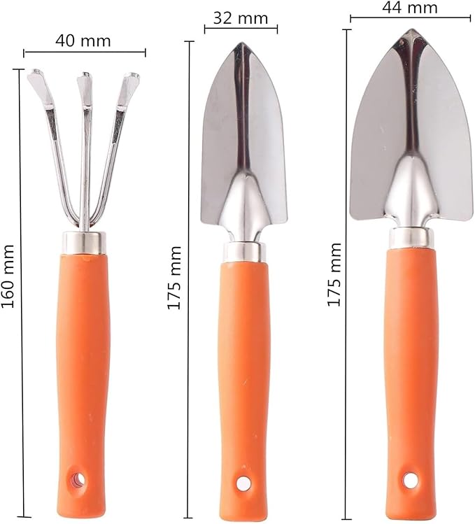 Garden ToolsGarden Trowel Garden Tool Set -3 Piece Aluminum Gardening Hand Tools - Including Garden Trowel - Hand Shovel - Tilling Hand Rake Gardening Too