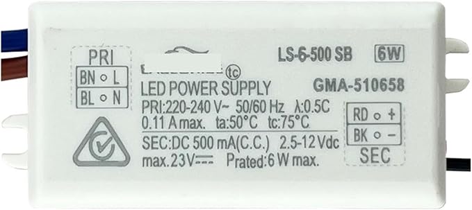 Spotlight LED lamp Driver Power Supply LED10W2-4A one Beam Projection lamp(1-7W 500MA DC2.8-12V LS-6-500 SB)