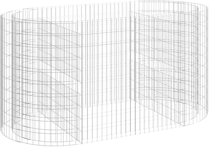 Gabion Raised Bed Galvanized Iron 78.7x39.4x39.4 Garden Raised Flower Planter Box Elevated Garden Beds Outdoor Durable Metal Planter for Patio Yard and Vegetable Gardens