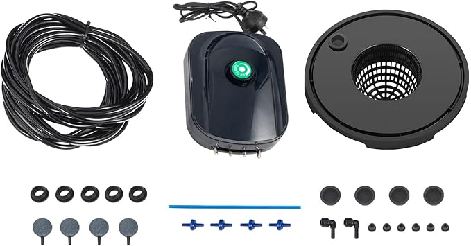 VEVOR DWC Hydroponic System 5 Gallon 4 Buckets Deep Water Culture Growing Bucket Hydroponics Grow Kit with Pump Air Stone and Water Level Device for Indoor/Outdoor Leafy Vegetables