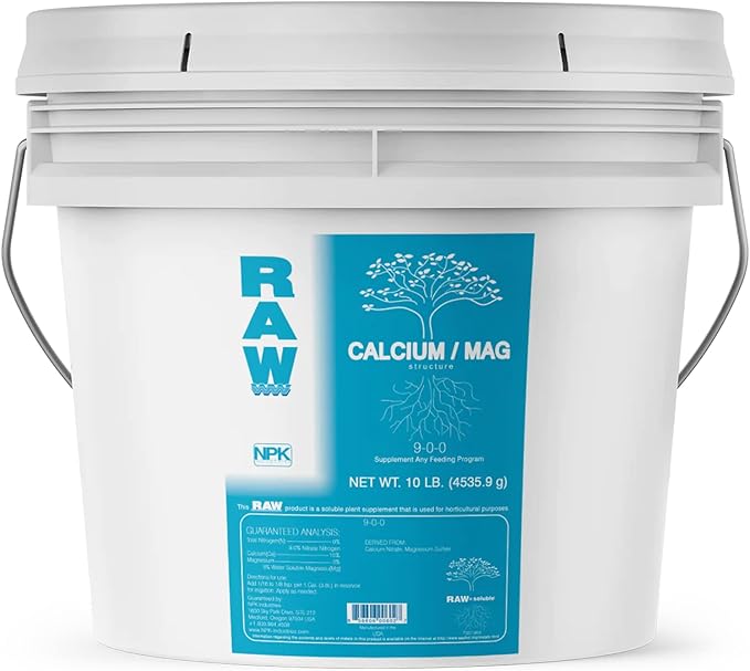 RAW Calcium/Mag 10lb - Essential Combo for Plant Health - Boosts Cell Strength and Nutrient Uptake