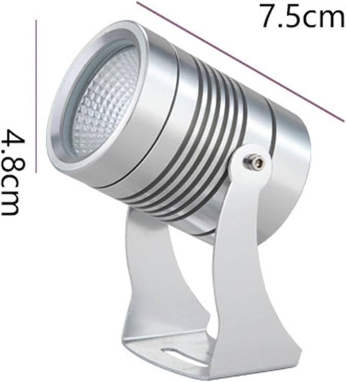 Outdoor Spotlights - LED Rotation Floodlights 220V Long Distance Spotlight Led Beam Light IP67 Waterproof Landscape Gardening And Greening Courtyard Tree Lawn Lights(Neutral lightSilver 5W(220V))