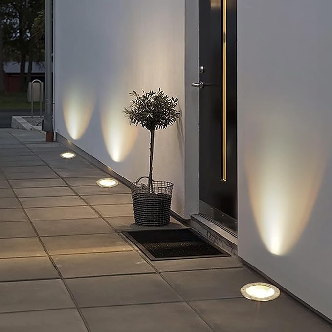 Spotlight Led Beam Light - Outdoor Buried Lights - Ground LED Landscape Lamp IP65 Waterproof Recessed LED Spotlight AC85-110V Landscape Lights/for Garden Yard Piazza Stair Step Floor Lamp ( Col