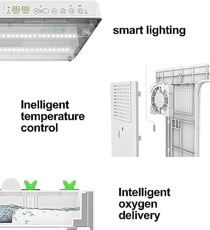 Hydroponics Growing System20W LED Grow Light + Automatic Timer + 4L Water Tank Hydroponic Growing Kits - Intelligent Growing System Smart Garden GYL24824