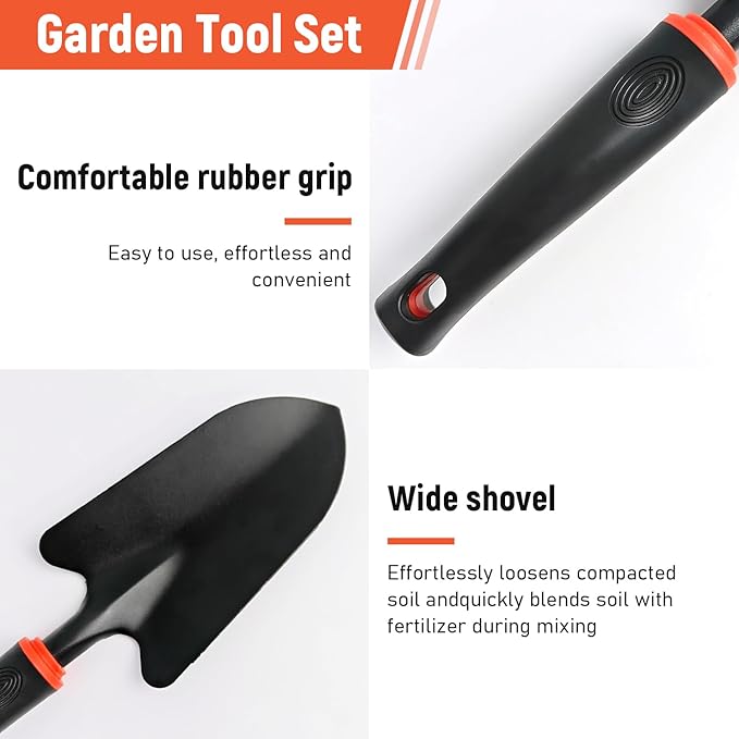 5 Pcs Set Weed Puller ToolHand Weeder ToolIncludes Rake Shovel Hand Hoe Double-Sided Cultivator &amp Weed Puller Tool for Digging