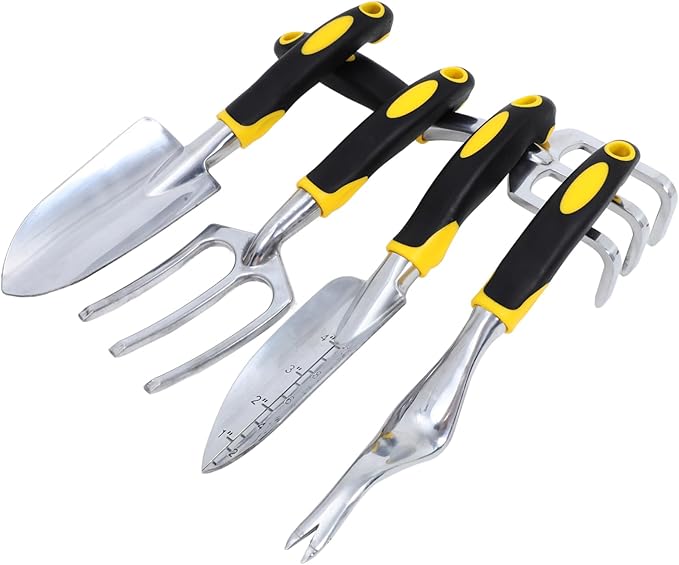 TOYANDONA 1set Ergonomic Gardening Tool Set Comfortable Grip Includes Hand Trowel Garden Spade and Cultivator for Planting and Transplanting Balconies and Gardens