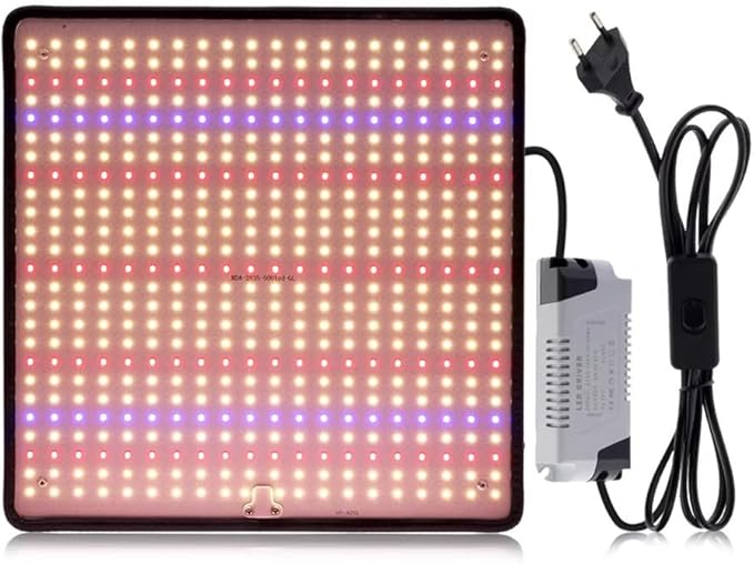 LED Grow Light Panel 1200W Lamp for Indoor Plants Dimmable Plant Grow Light Full Spectrum for 3x3ft Coverage Grow Tent Greenhouse Veg and Bloom Seedlings Hydroponics