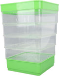 Stackable Sprouter Kit 4 Tier Sprouting Kit Microgreens Growing Tray for Small Kitchens Balconies Or Limited Home Growing Spaces (with Sunshade)