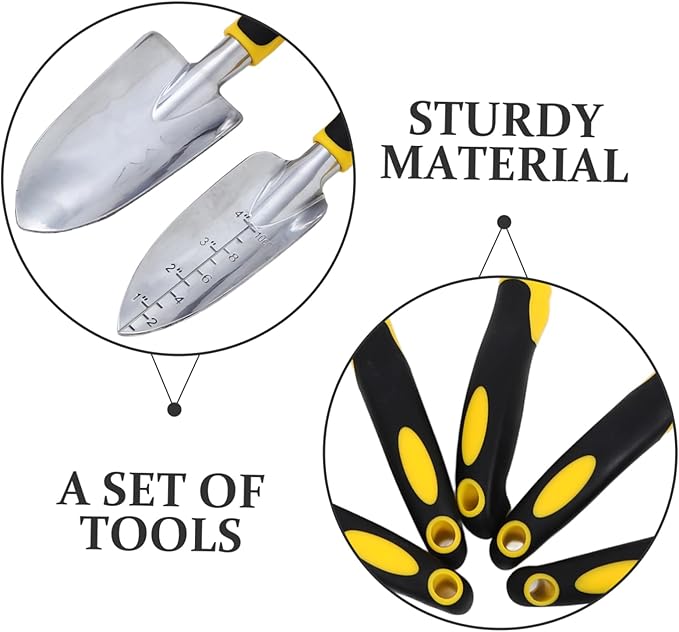 1set Multi-use Garden Tool Set Heavy Duty Plant Shovel Trowel and Fork for Balconies Gardens and Potted Plants for Digging Weeding and Transplanting