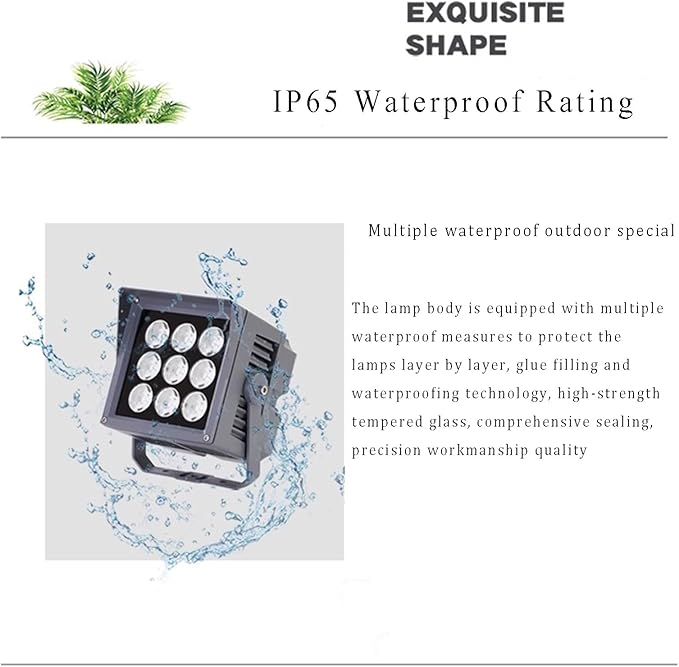 Led Flood Light Outdoor Spotlights Landscape Lamp IP65 Waterproof 180° Rotation LED Spot Light Low Voltage AC/DC24V for Garden Wall Advertising Signs Lawn Lights(Blue15W-DC24V)