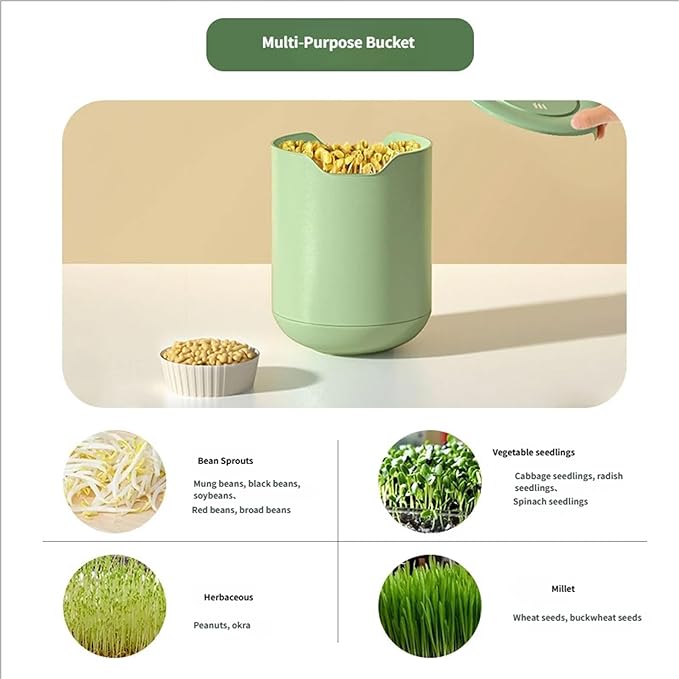 Easy to Use Automatic Sprouts Maker Simple Three Step Operations Year Round Cultivation Natural Germination Methods User Friendly Sprouting Machine