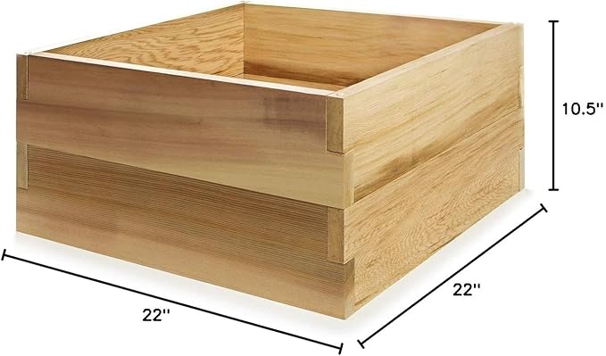 All Things Cedar Raised Garden Box 2' Square 2-Tier Planter Bed Western Red Cedar Build