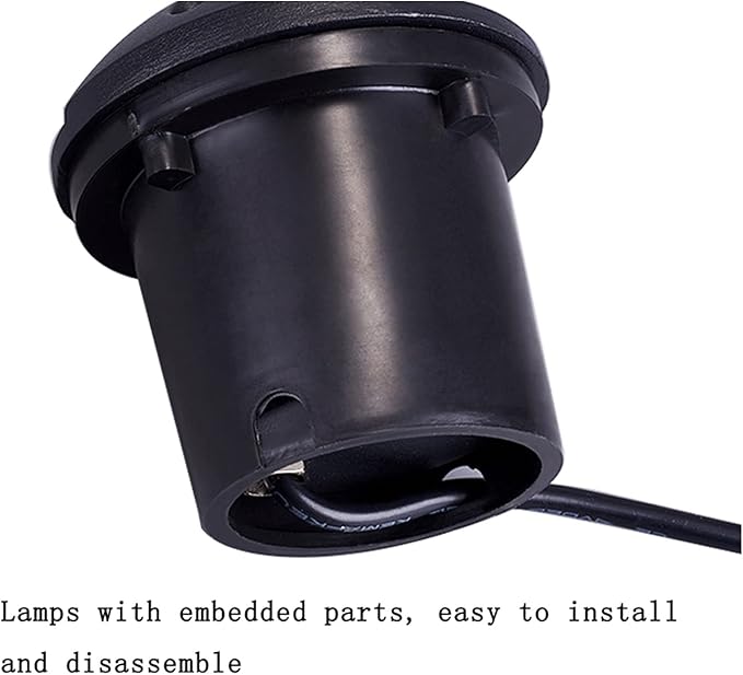 Round Landscape Lighting LED Underground Light Aluminum Driveway Lights Low Voltage 12V-24V IP65 Waterproof Ground Spotlight for Driveway Deck Step Garden Outdoor Lighting