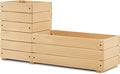 MCombo L Shape Wooden Raised Garden Bed Outdoor Planter Box Elevated Garden Bed for Vegetables Herb and Flowers 0213