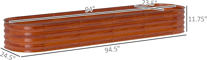 Metal PlanterMetal Planter Box with Safety EdgingGalvanized Raised Garden Bed Kit