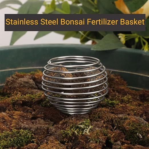 100pcs Fertilizer Mesh Basket Stainless Steel Garden Nutrition Cups Small Size Bonsai Fertilization Basket for Garden Yard Home