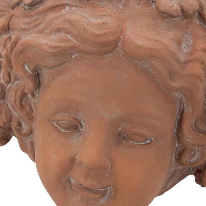 8x4x9 Visage Head Bust Planter Brown Home Wall Planter