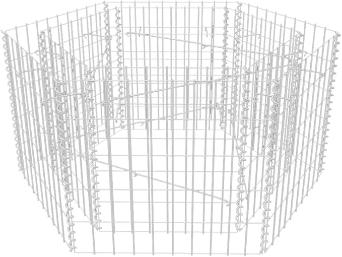 Hexagonal Gabion Raised BedOutdoor Garden Gabion Stone Basket Planter Raised Vegetable BedSteel Garden Decor 39.4x35.4x19.7