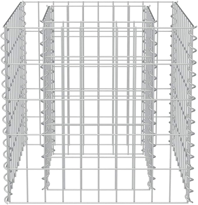 Gabion Raised Bed Galvanised Steel 50 x 50 x 50 cm Gabions Raised Bed Gabions Fence Accessories Gabions Gabion Grid