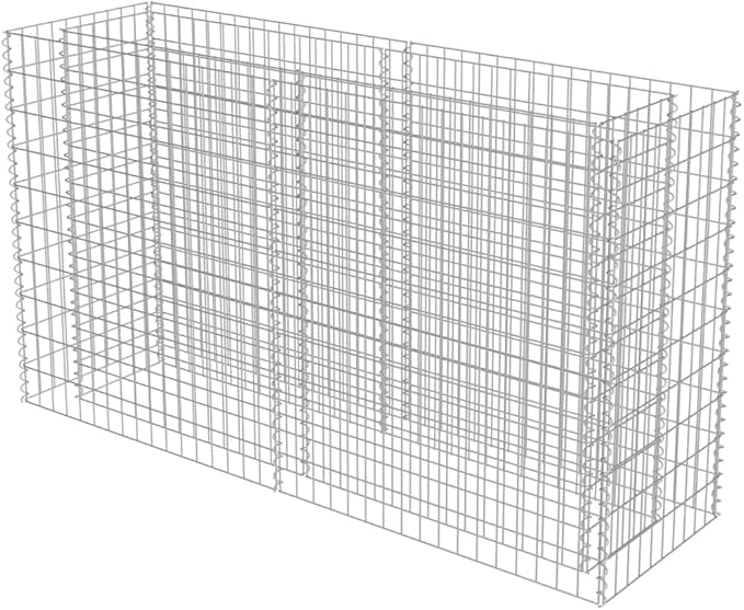 Gabion Raised Bed Gardening Box Garden beds Outdoor Patio planters Raised Flower Bed Suitable for Nursery Courtyard Arboretum Orchard Galvanized Steel 70.9x19.7x39.4