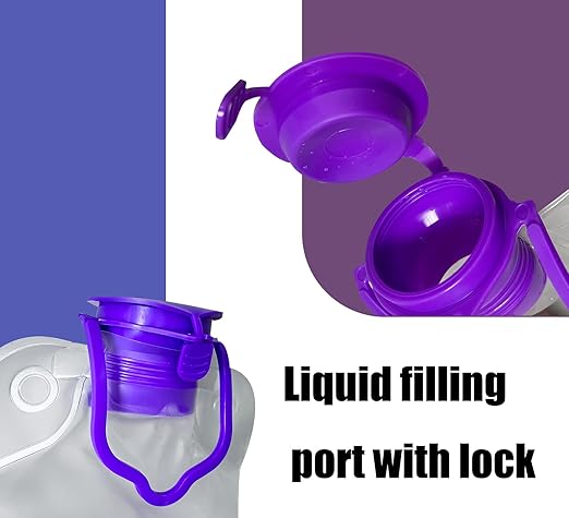 Double-Pocket StyleWater Drip BagsNutrition Bag Fluid Dripper Supply with Large Bore &amp Tube1200ml with Flush Feeding Bag (2Pcs)